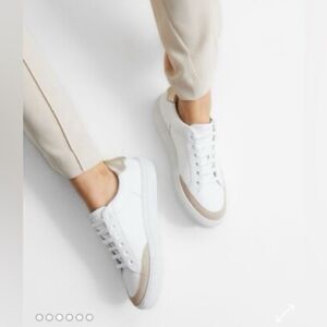 Reiss Ashley Leather Low Top Sneakers